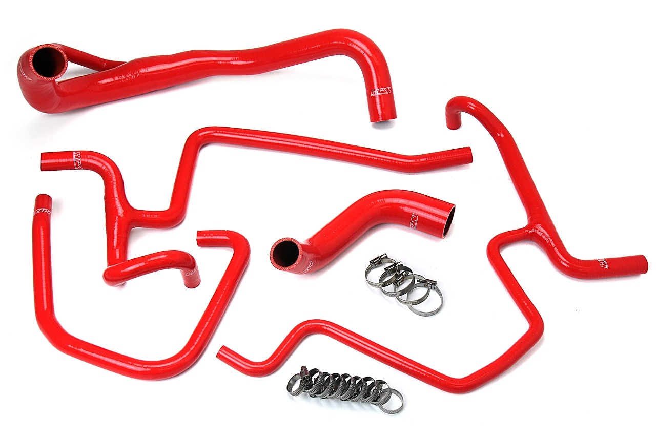 HPS Performance 57-1646-RED Silicone Radiator/Heater Coolant Hose Kit For 11-20 Dodge Charger 5.7L V8 Pursuit