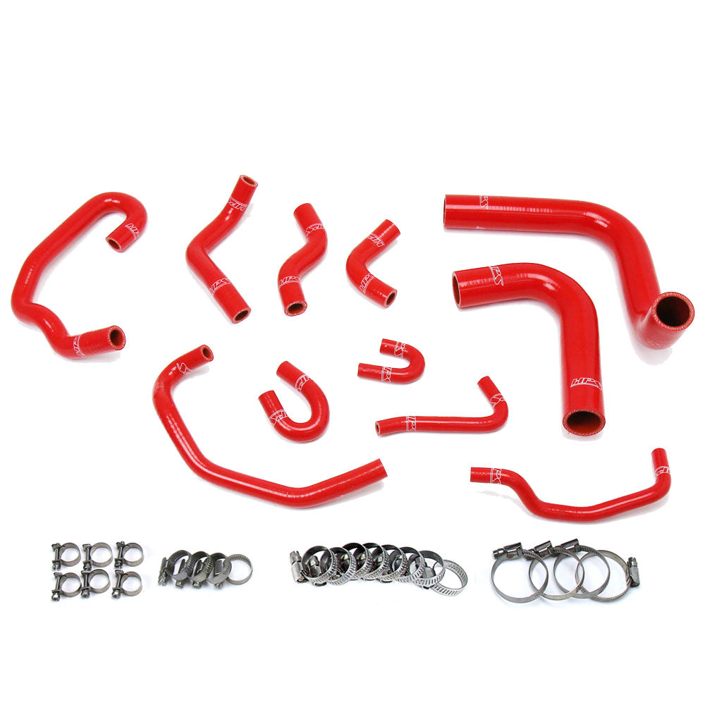 HPS Performance 57-1654-RED Silicone Radiator/Heater Coolant Hose Kit For 93-95 Toyota 4Runner/Pickup 3.0L V6 LHD
