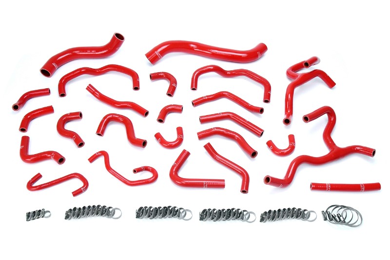 HPS Performance 57-1670-RED Silicone Radiator/Heater Coolant Hose Kit For 08-16 Lexus LX570/Toyota Land Cruiser