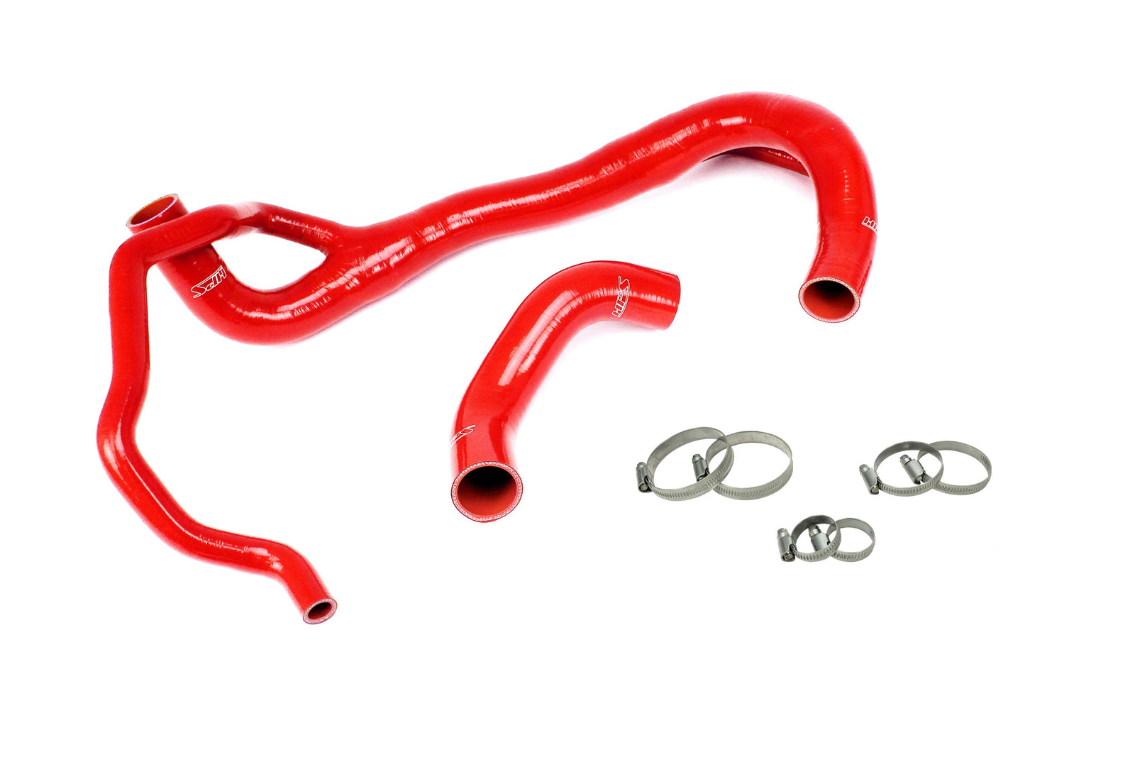 HPS Performance 57-1675R-RED Silicone Radiator Coolant Hose Kit For 15-23 Dodge Challenger / Charger 6.4L V8