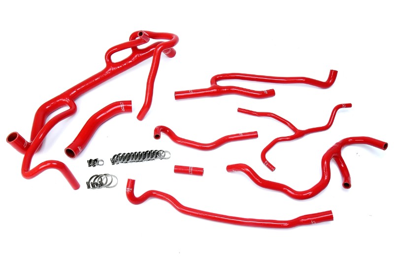 HPS Performance 57-1707-RED Silicone Radiator/Heater Coolant Hose Kit For 16-17 Chevrolet Camaro SS Coupe 6.2L V8
