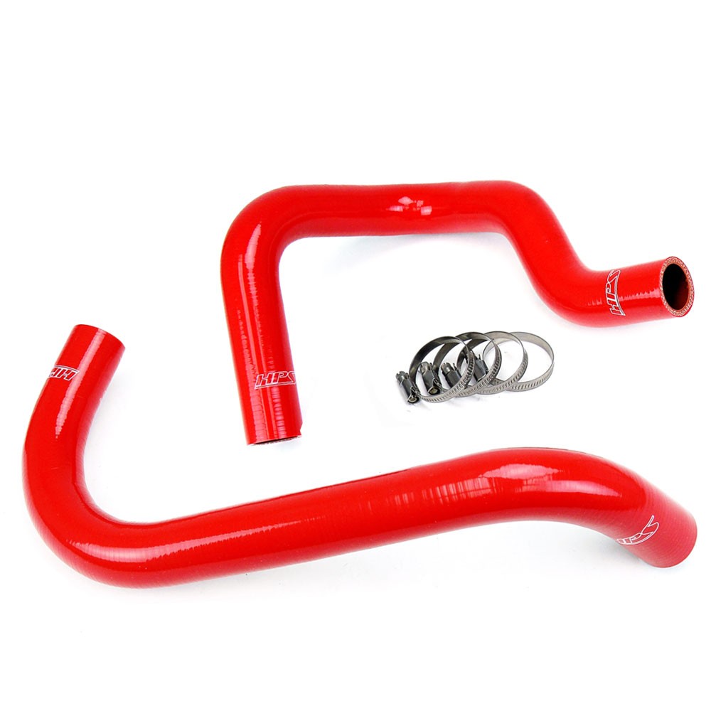 HPS Performance 57-1746R-RED Silicone Radiator Coolant Hose Kit For 95-04 Toyota Tacoma 2.4L 4Cyl