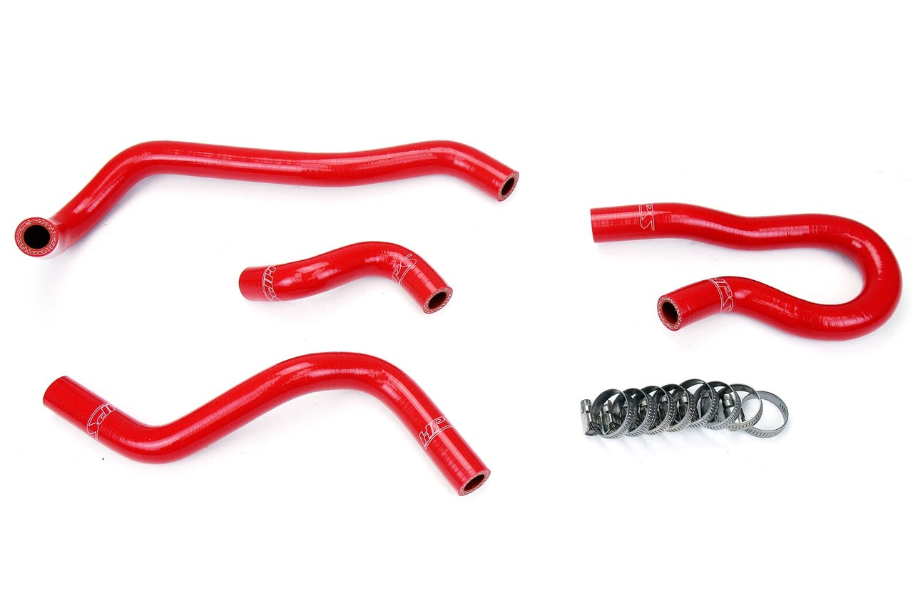 HPS Performance 57-1775-RED Silicone Heater Coolant Hose Kit For 94-99 Integra 1.8L Non V-Tec / 92-95 Civic 1.5L D15 SOHC / 93-97 Del Sol