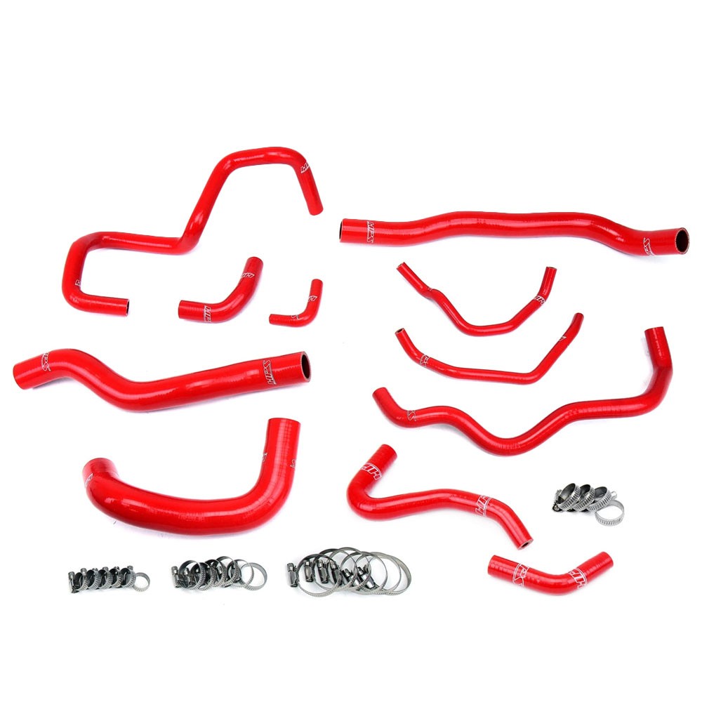 HPS Performance 57-1876-RED Silicone Radiator/Oil Cooler/Ancillary Coolant Hose Kit For 06-07 Mazdaspeed 6 2.3L Turbo