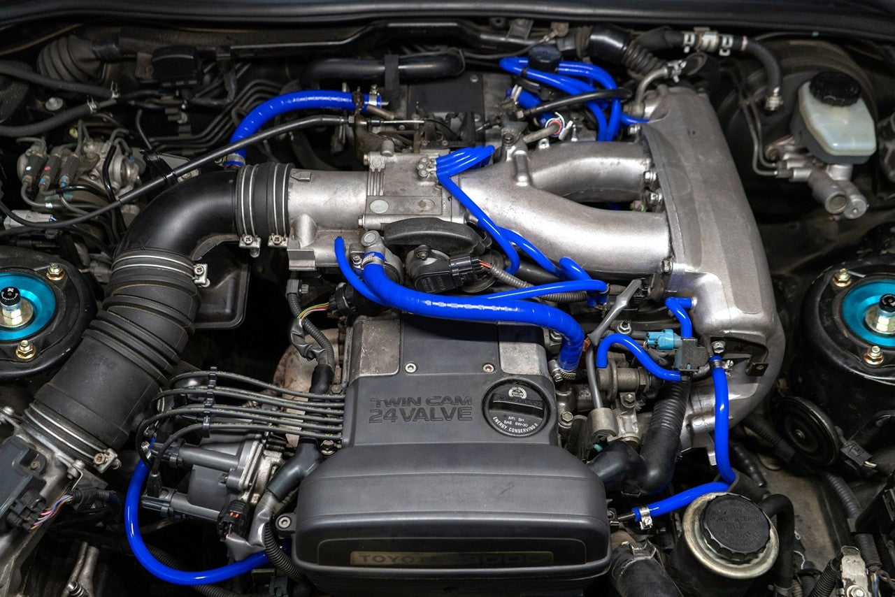 HPS Performance installation Silicone Vacuum and Breather Hose Kit for 93-98 Toyota Supra MK4 Non Turbo