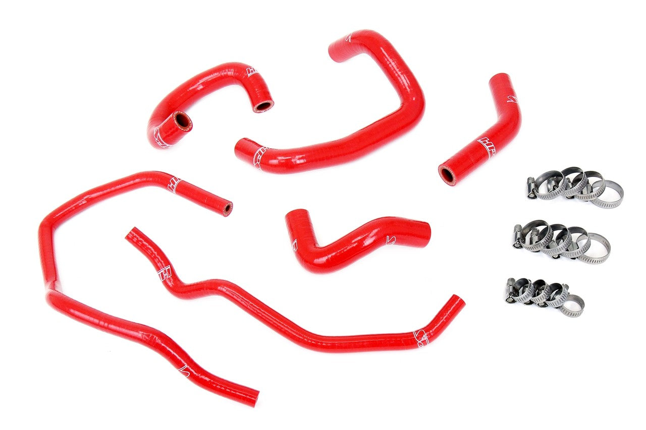 HPS Performance 57-2014-RED Silicone Heater Coolant Hose Kit For 93-98 Toyota Supra 3.0L Non Turbo