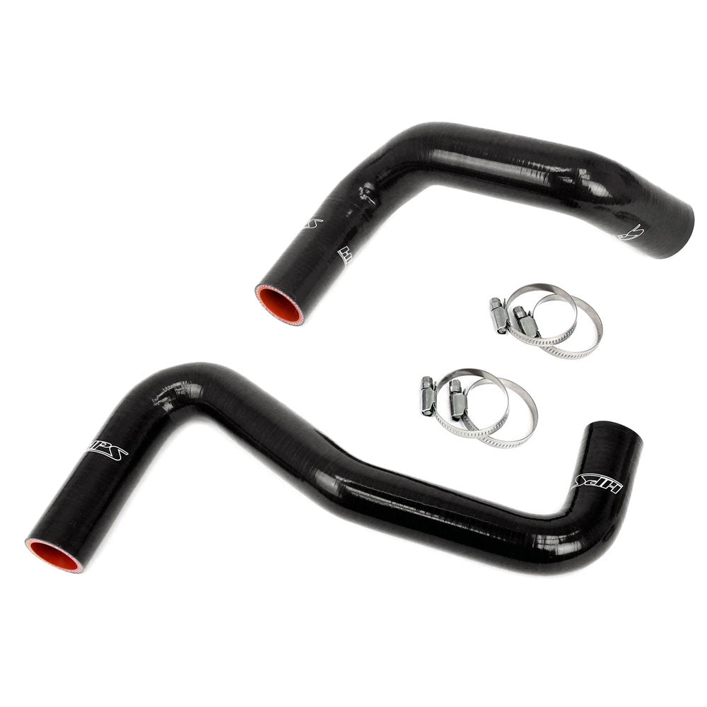 HPS Performance 57-2058-BLK Silicone Radiator Hose Kit For Nissan 240SX LS Swap (SR20DET Radiator, 8 o'clock thermo, LS1 water pump)