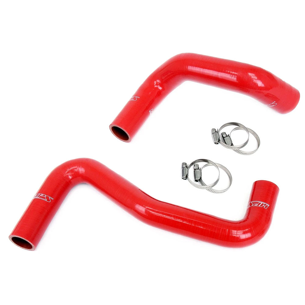 HPS Performance 57-2058-RED Silicone Radiator Hose Kit For Nissan 240SX LS Swap (SR20DET Radiator, 8 o'clock thermo, LS1 water pump)