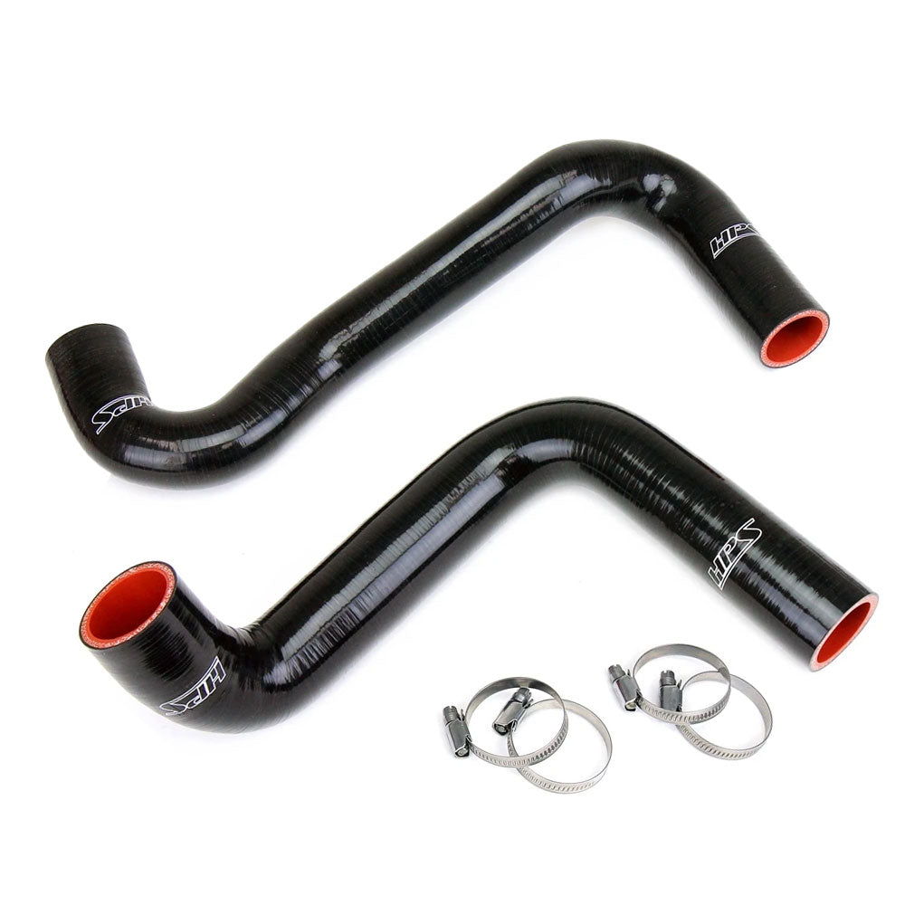 HPS Performance 57-2059-BLK Silicone Radiator Hose Kit For Nissan 240SX LS Swap (KA24DE Radiator, 9 o'clock thermo, LS3/LS7 water pump)