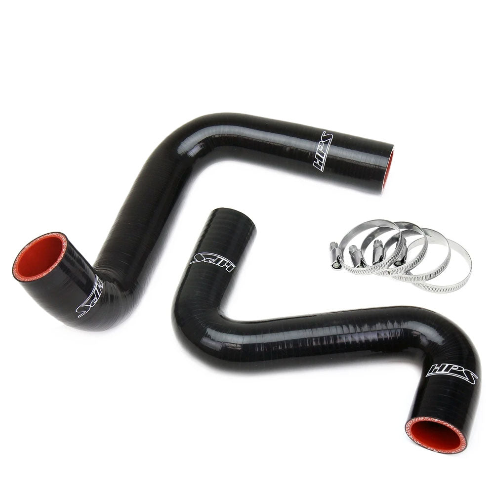 HPS Performance 57-2060-BLK Silicone Radiator Hose Kit For Nissan 240SX LS Swap (SR20DET Radiator, 9 o'clock thermo, LS3/LS7 water pump)