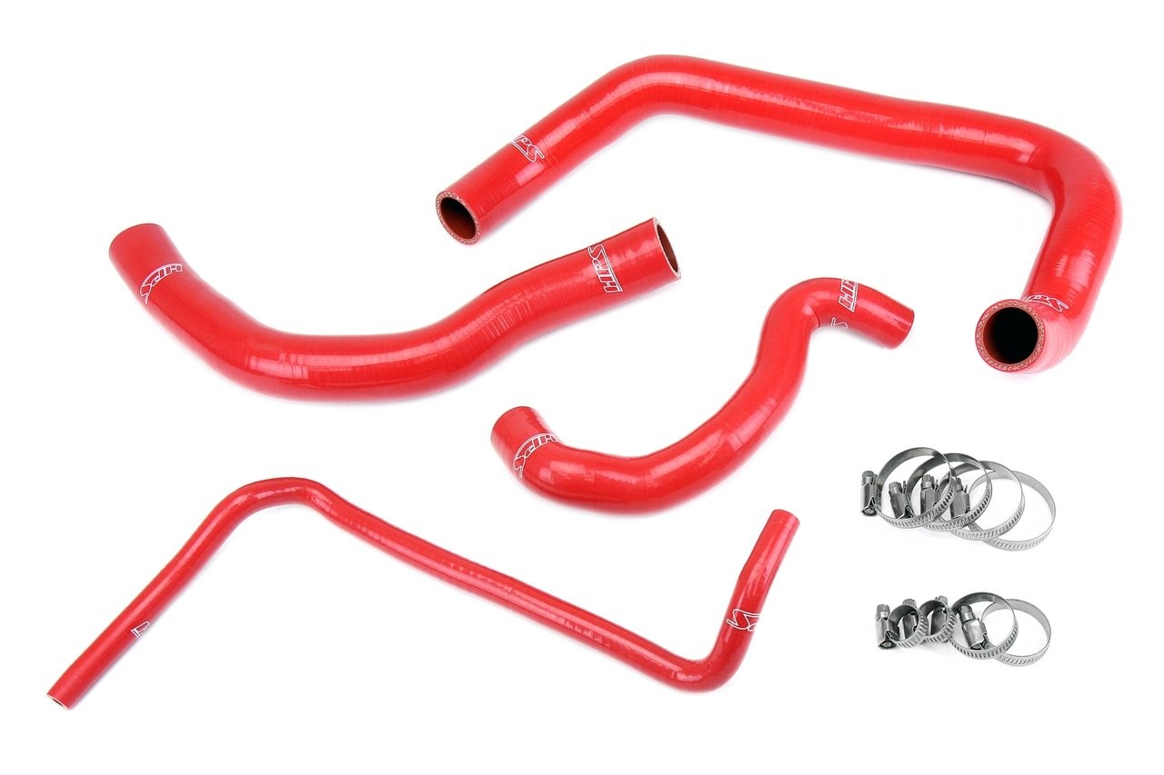 HPS Performance 57-2084-RED Silicone Radiator Coolant Hose Kit For 15-17 Volkswagen GTI 2.0L Turbo MK7