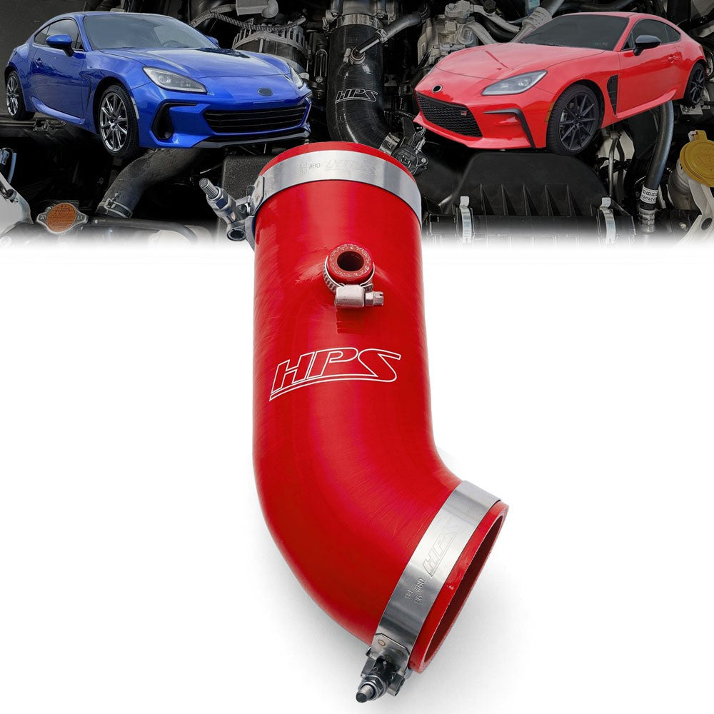 57-2122-RED HPS Red Silicone Intake Hose Kit For Gen2 22+ Subaru BRZ ZD8/Toyota GR86 ZN8