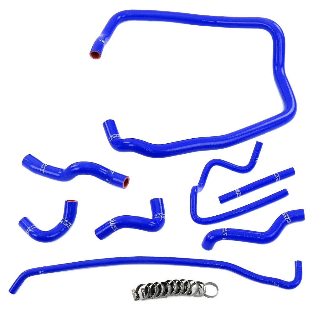 HPS Performance 57-2138-BLUE Silicone Heater/Throttle Body/Expansion Tank Coolant Hose For 96-99 BMW 323/328 2.5/2.8L M52 E36