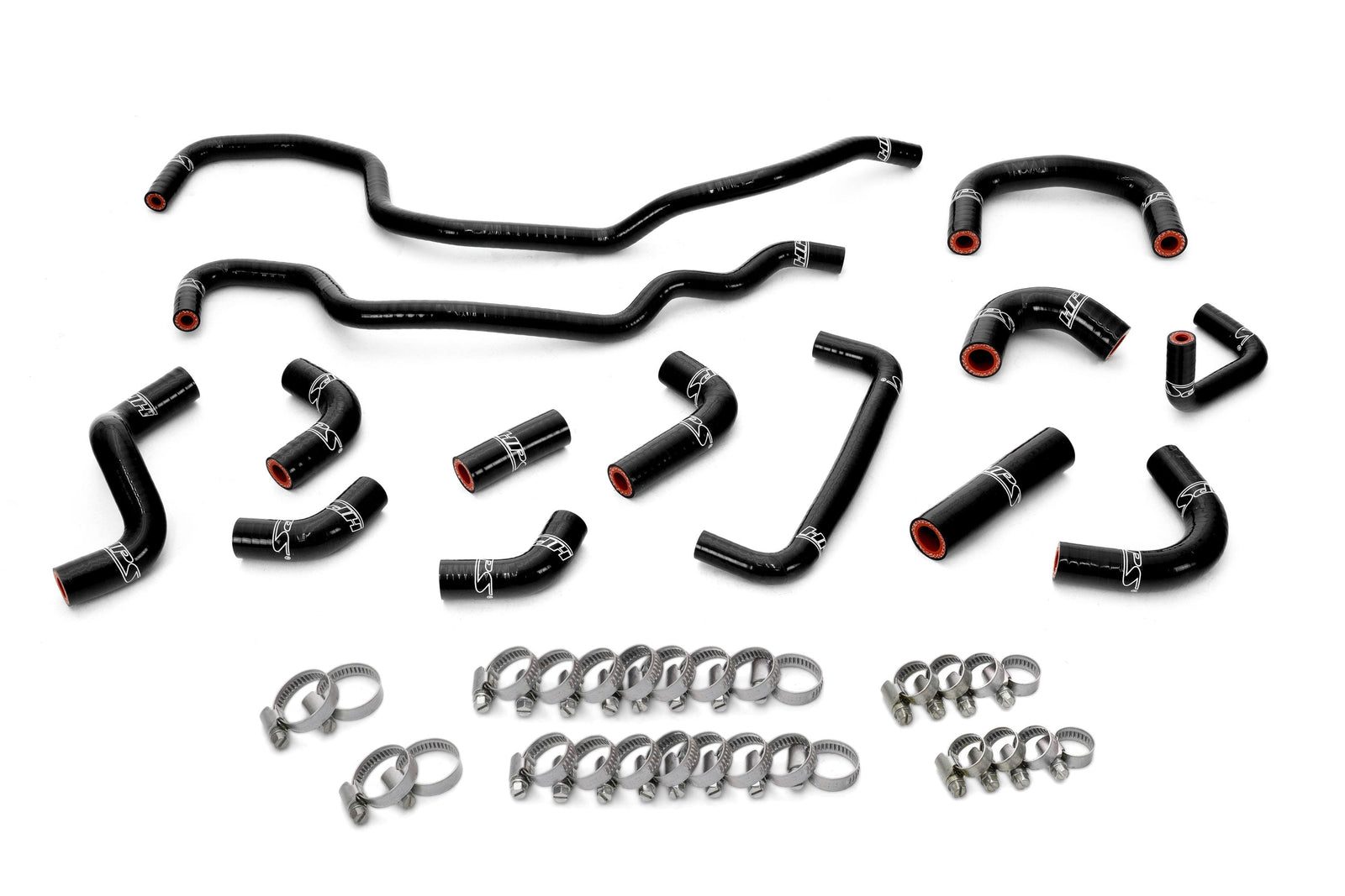 57-2256-BLK HPS Black Silicone Ancillary Coolant Hose Kit For 08-14 Subaru Impreza WRX STI