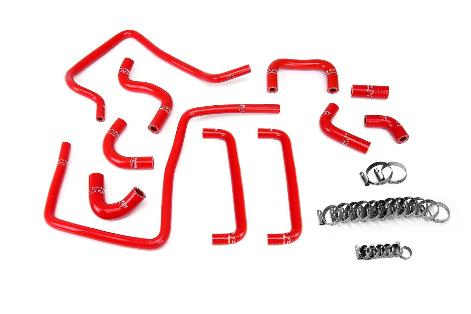 HPS Performance 57-2266-RED Silicone Ancillary Coolant Hose Kit For 06-07 Subaru Impreza WRX/STI 2.5L Turbo
