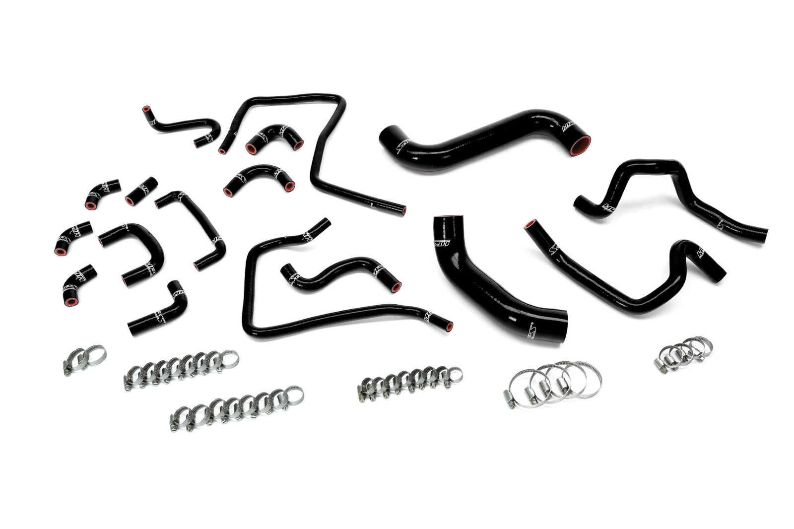 57-2304-BLK HPS Black Silicone Radiator Heater Ancillary Hose Kit For 04 Subaru WRX STI 2.5T