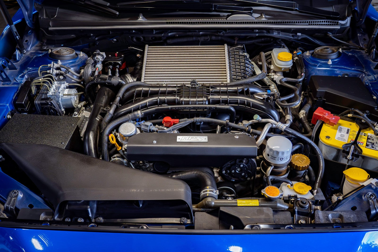 71-102WB HPS Black 1/8” Aluminum Engine Belt Cover For 15-21 Subaru WRX 2.0L Turbo VA