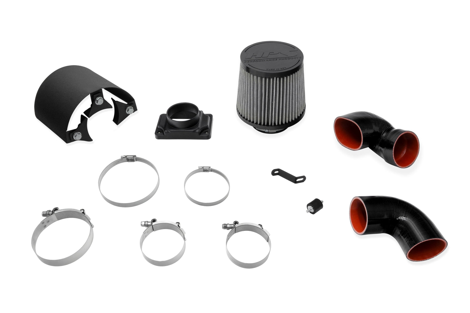 HPS Polish Shortram Air Intake+Heatshield+Filter For 91-99 Mitsubishi 3000GT 3.0L 827-151P