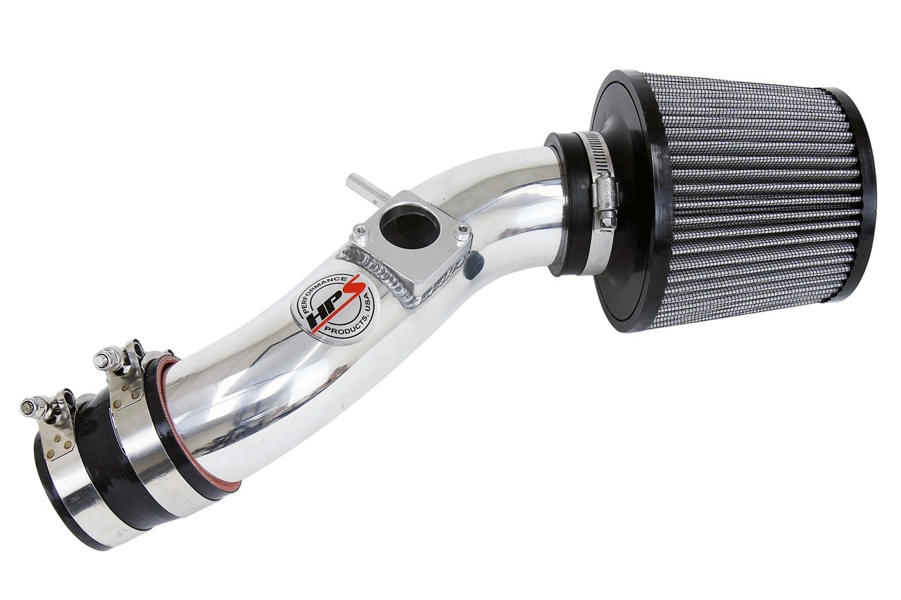 HPS Shortram Air Intake Kit for 03-04 Toyota Corolla Matrix XR Pontiac Vibe 1.8L 1ZZ-FE SKU 827-513P, polished product view