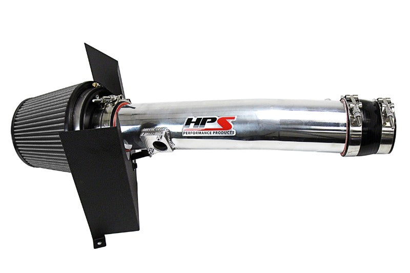 HPS Shortram Air Intake Heat Shield Kit for Toyota 10-14 FJ Cruiser/ 10-24 4Runner 4.0L V6 SKU 827-583P, polished product view