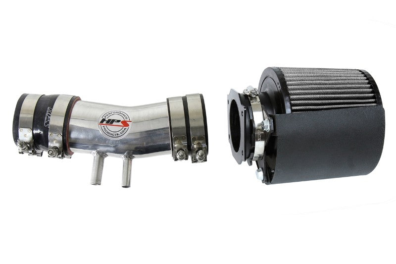 HPS Shortram Air Intake Heat Shield Kit for 99-04 Nissan Frontier / Xterra 3.3L V6 SKU 827-604P, polished product view