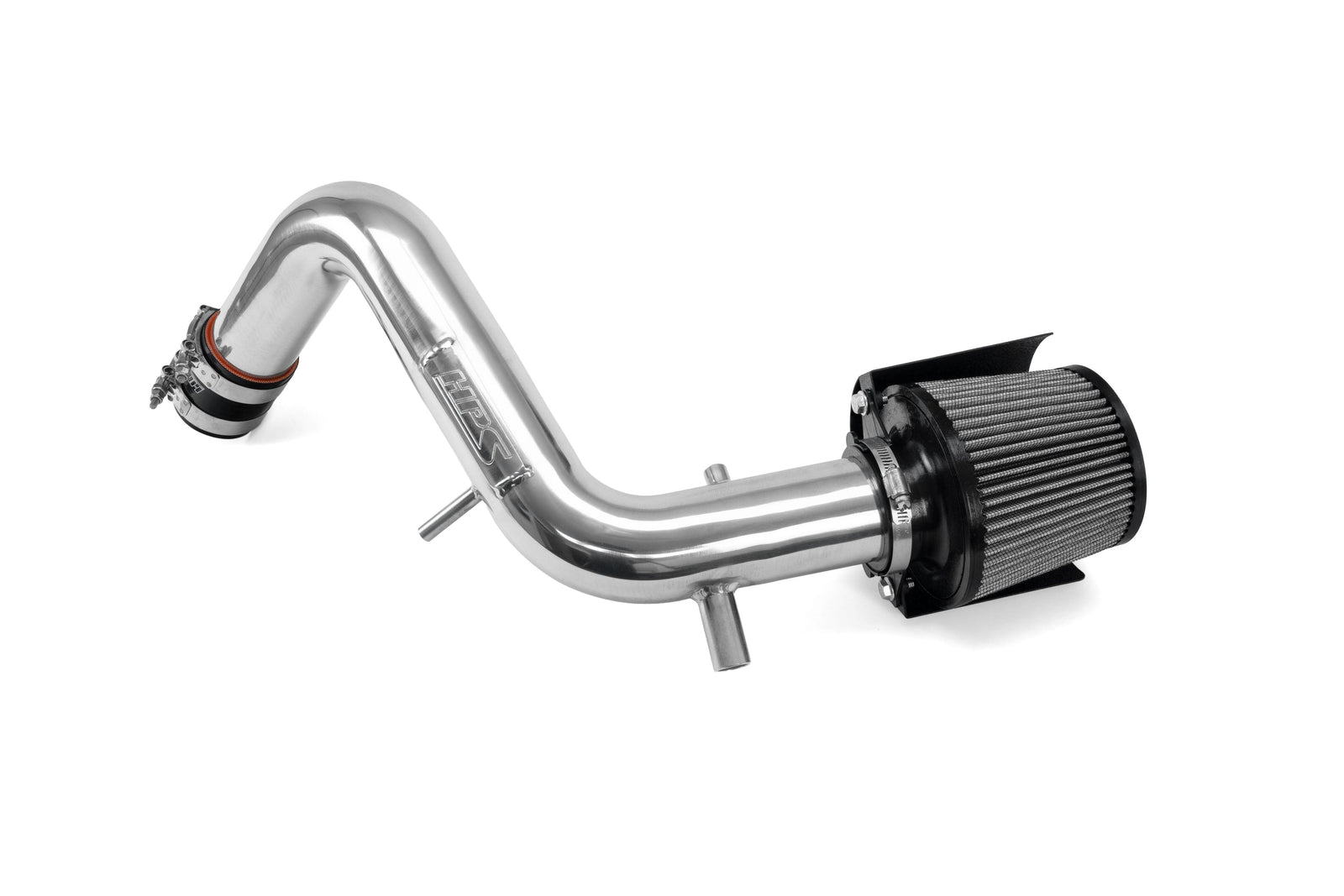 HPS Shortram Air Intake Kit with Filter for 13-17 Hyundai Veloster 1.6L Turbo SKU 827-605P, polished alternate product view