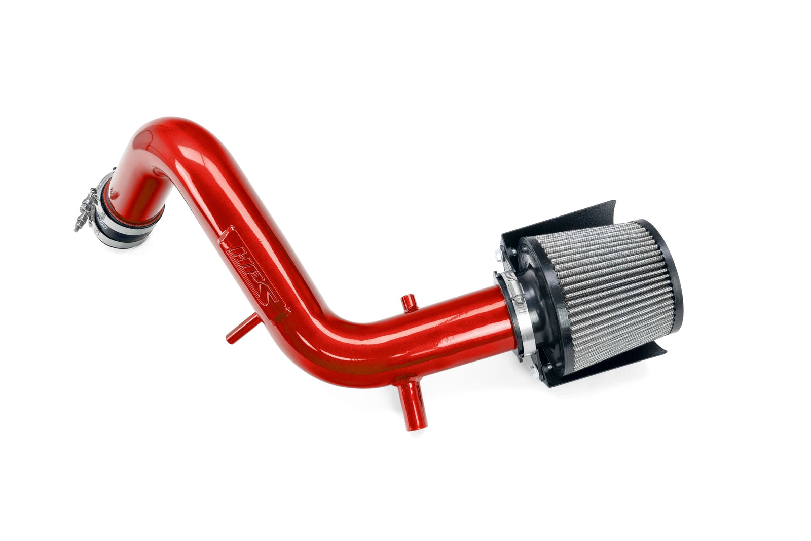 HPS Shortram Air Intake Kit with Filter for 13-17 Hyundai Veloster 1.6L Turbo SKU 827-605R, red alternate product view