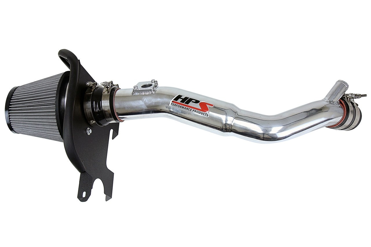 HPS Shortram Air Intake Heat Shield Kit 16+ Lexus IS GS RC 2.0L Turbo 8AR-FTS SKU 827-633P, polished product view