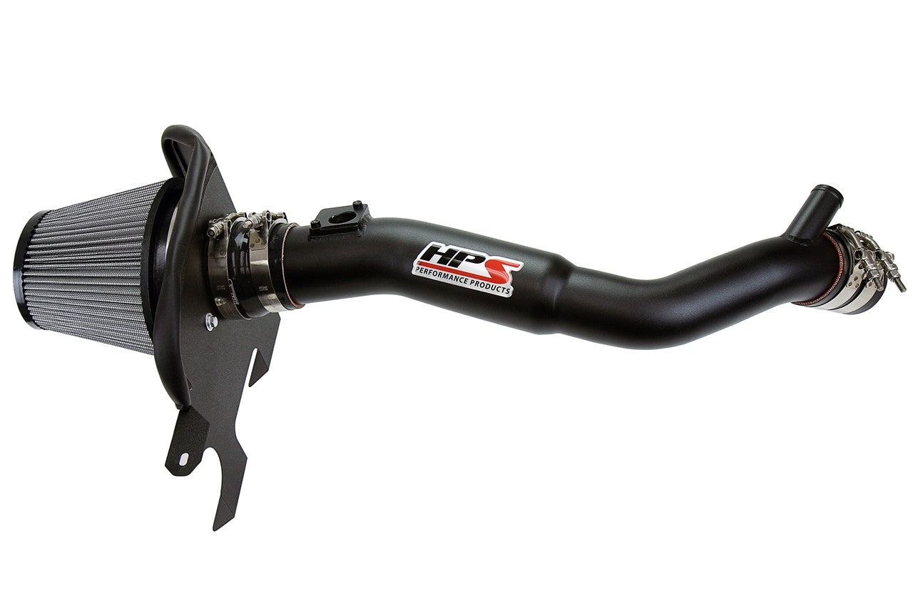 HPS Shortram Air Intake Heat Shield Kit 16+ Lexus IS GS RC 2.0L Turbo 8AR-FTS SKU 827-633WB, wrinkle black product view