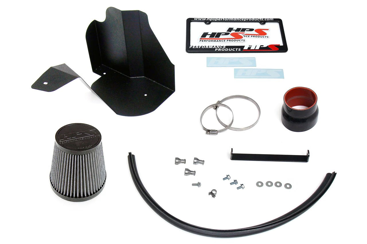 HPS Black Shortram Air Intake Heat Shield Kit For 12-18 Audi A6 A7 Quattro 3.0T C7