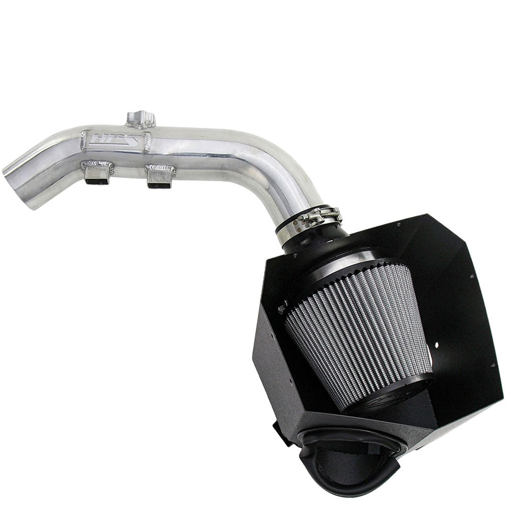 HPS Shortram Air Intake Heat Shield Kit for 15-19 BMW X6 N55 3.0L Turbo F16 SKU 827-699P, polished product view