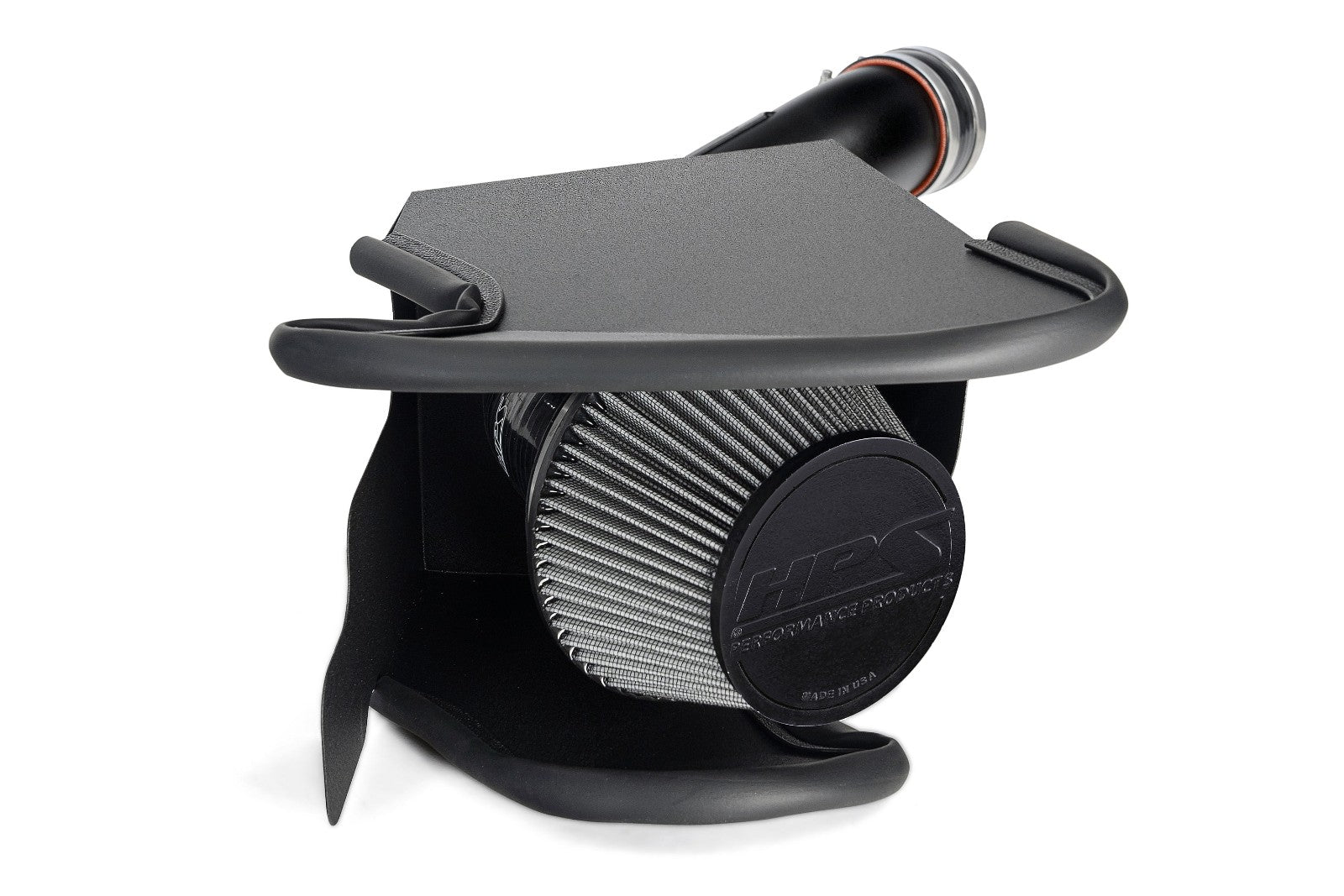 HPS Shortram Air Intake Heat Shield Kit for 21-24 Kia K5 / 20-23 Hyundai Sonata 1.6L Turbo SKU 827-712WB, wrinkle black alternate product view