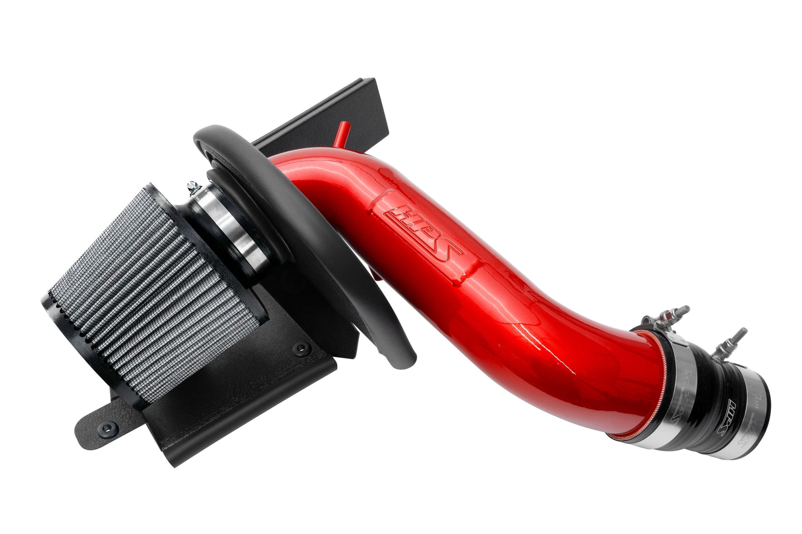 HPS Shortram Air Intake Heat Shield Kit for 19-21 Volkswagen Jetta 1.4L Turbo SKU 827-714R, red product view