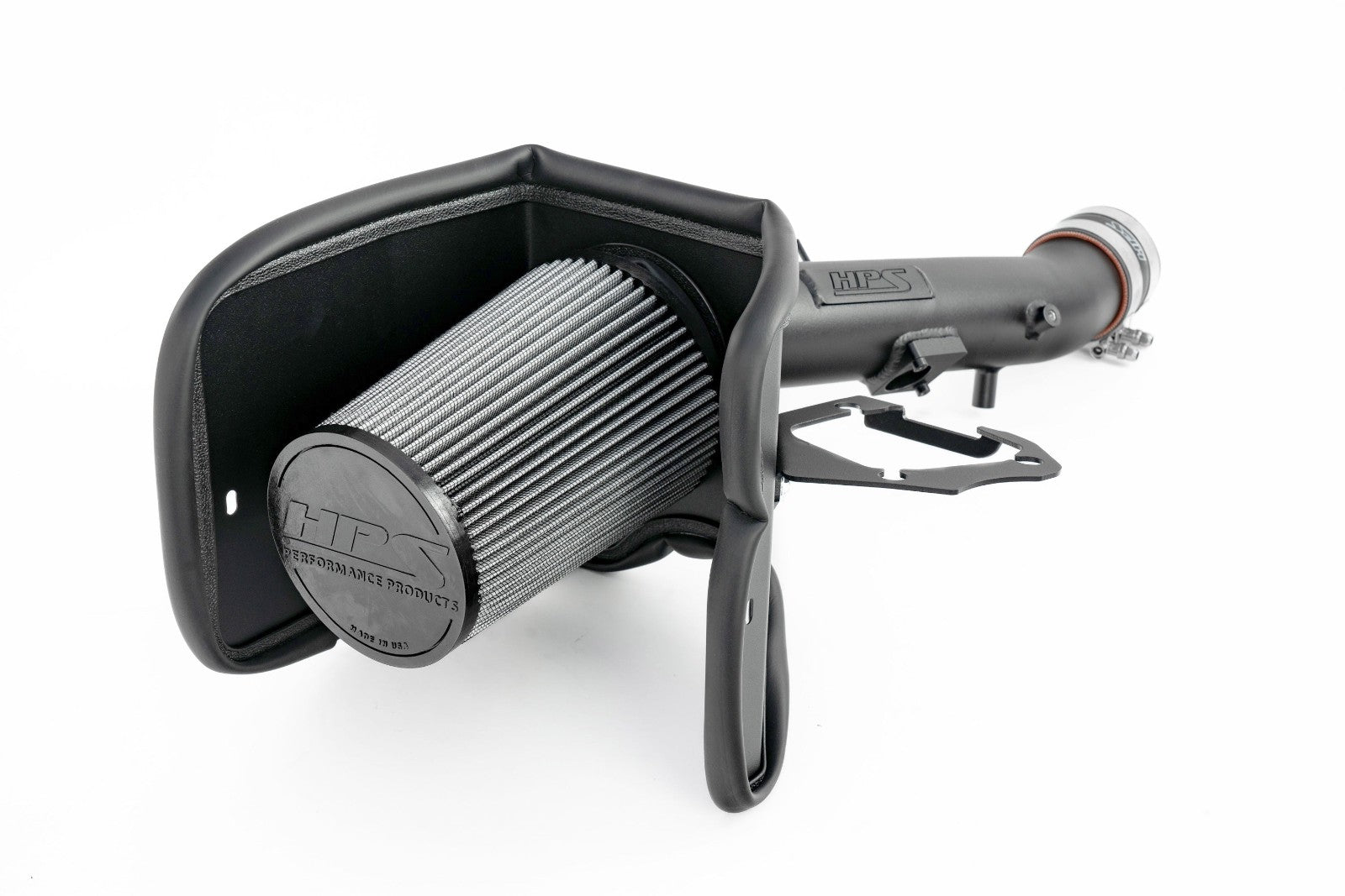 HPS Shortram Air Intake Heat Shield Kit for 12-15 Toyota Tacoma 4.0L V6 SKU 827-718WB, wrinkle black alternate product view