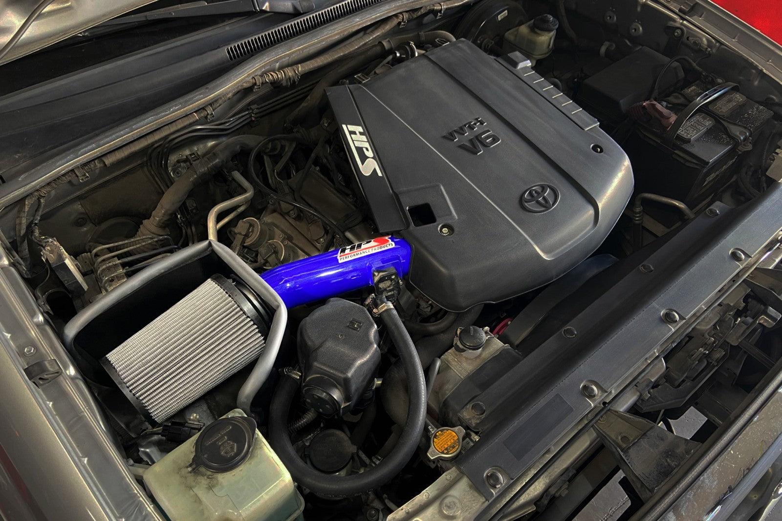 HPS Blue Shortram Air Intake Heat Shield Kit For 12-15 Toyota Tacoma 4.0L V6
