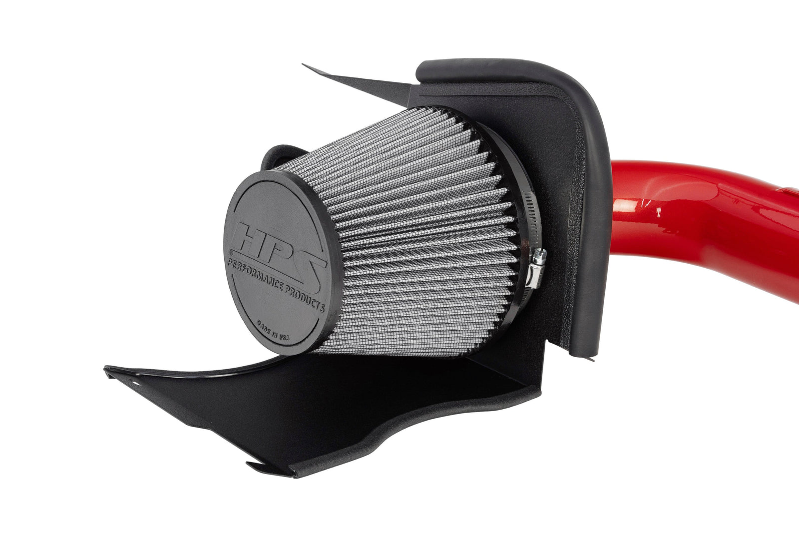 827-721R HPS Red Shortram Air Intake w/Heat Shield For 22-23 Hyundai Kona N 2.0L Turbo