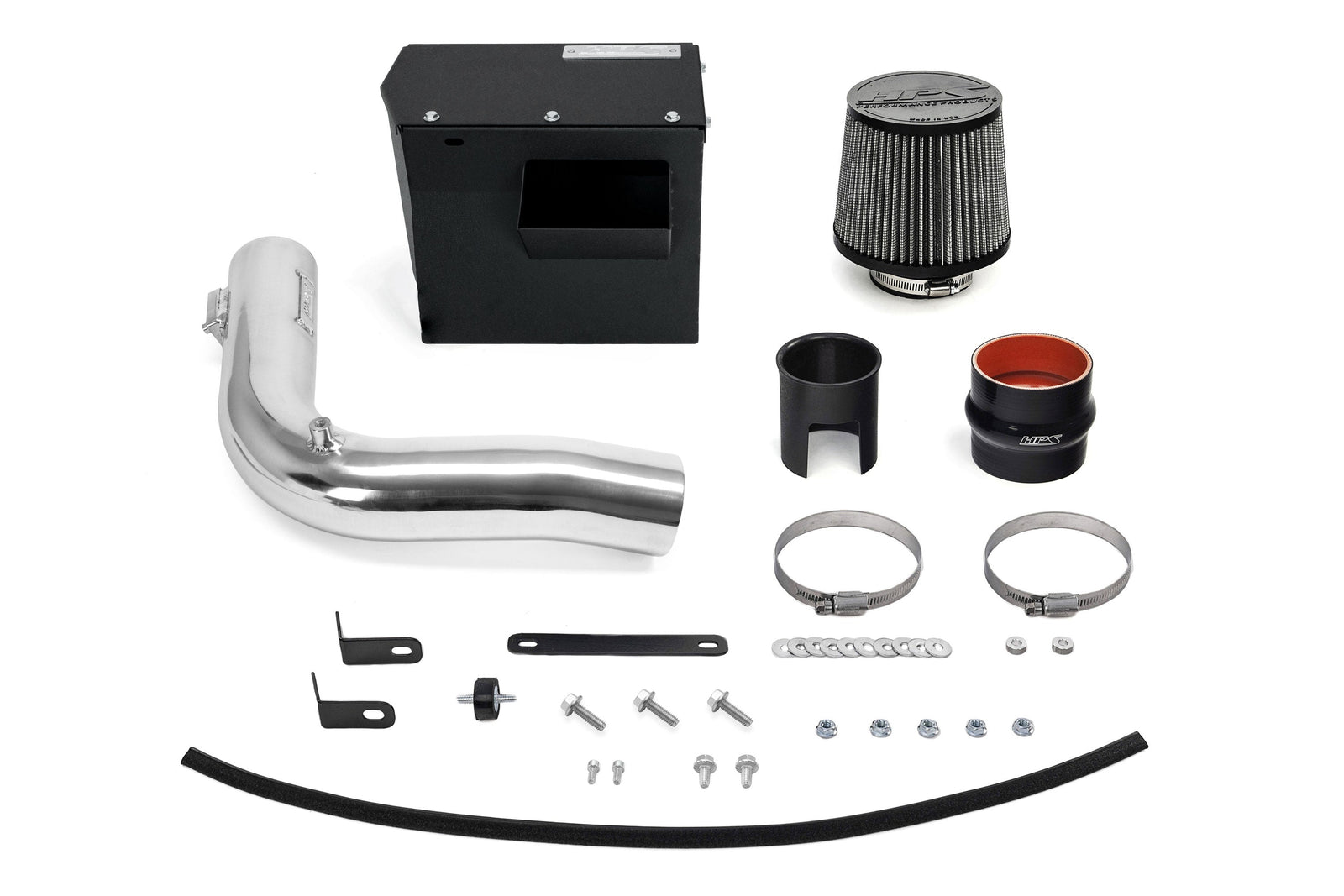 827-727P HPS Polish Shortram Air Intake Heat Shield Kit For 22-26 Subaru WRX 2.4 Turbo VB
