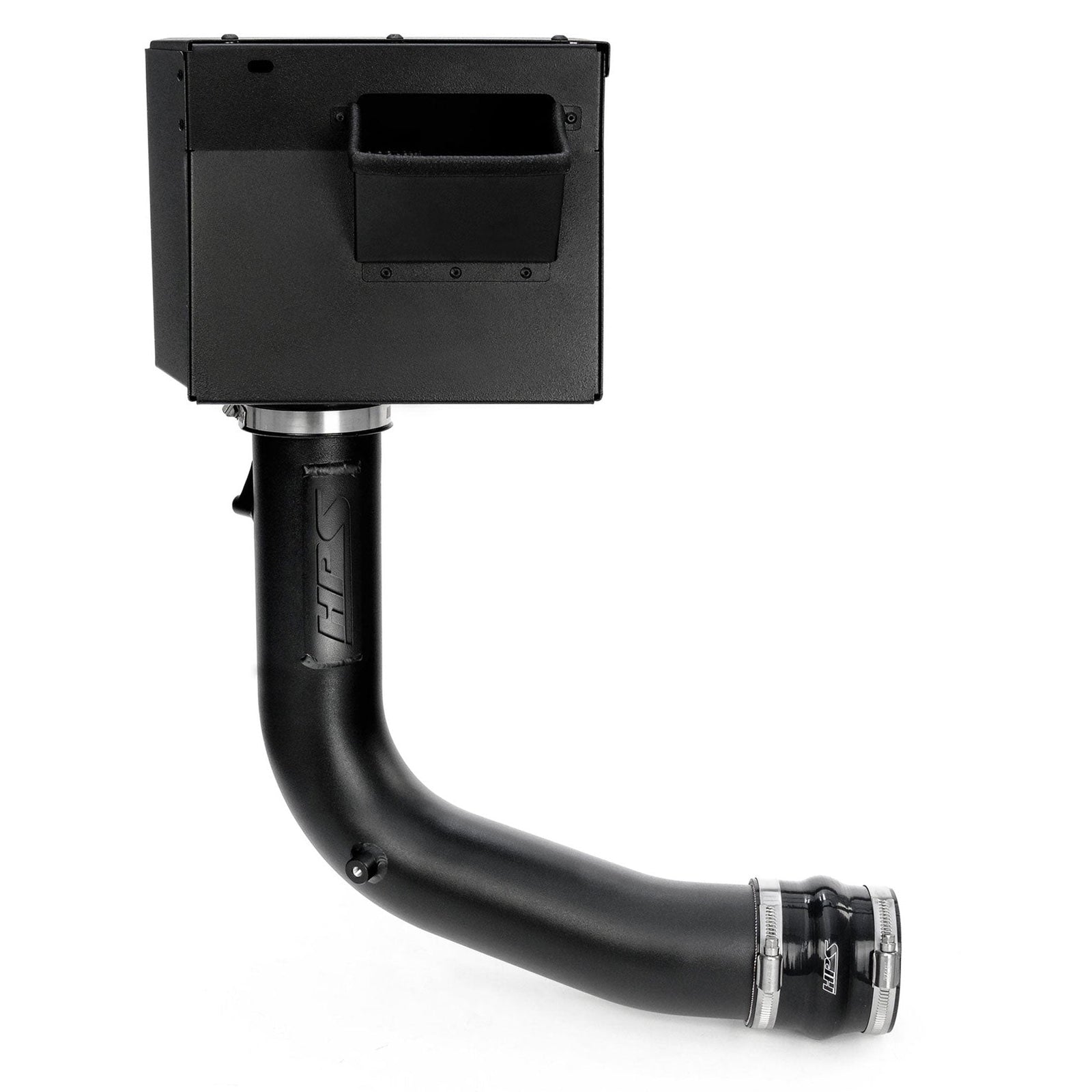 HPS Aluminum Shortram Air Intake Kit with Heat Shield for 22-26 Subaru WRX 2.4L Turbo VB SKU 827-727WB, wrinkle black product view