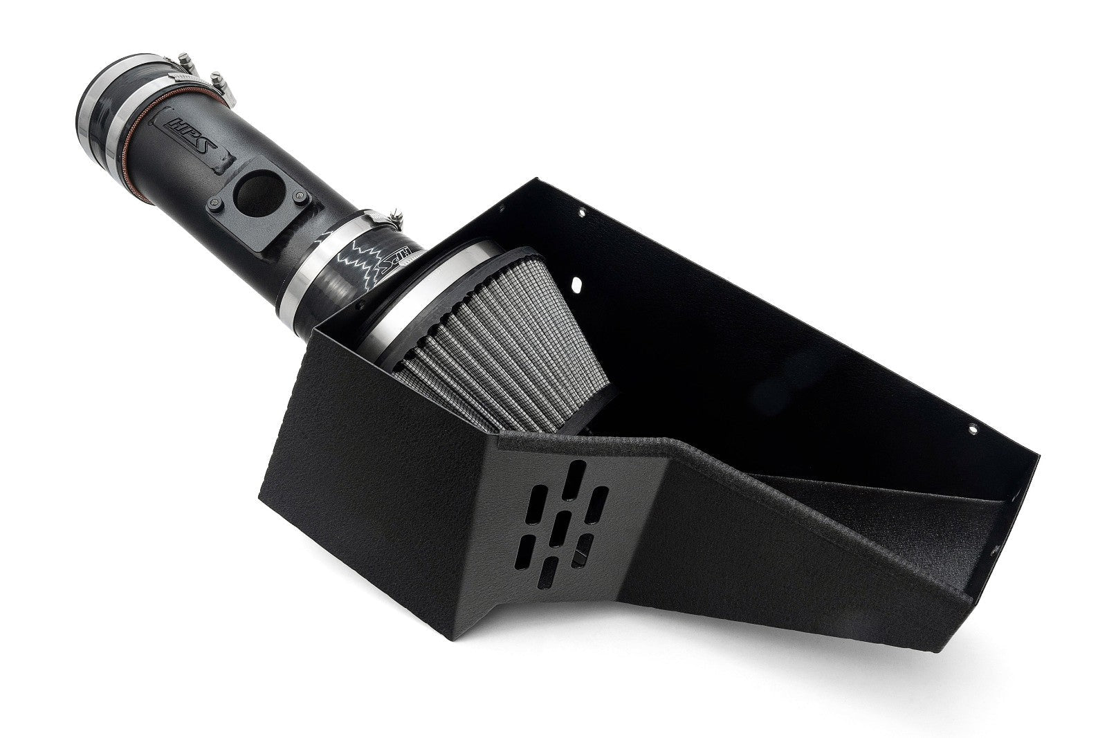 HPS Shortram Air Intake Heat Shield Kit for 19+ Acura RDX 2.0L Turbo TC1 / TC2 SKU 827-729WB, wrinkle black alternate product view