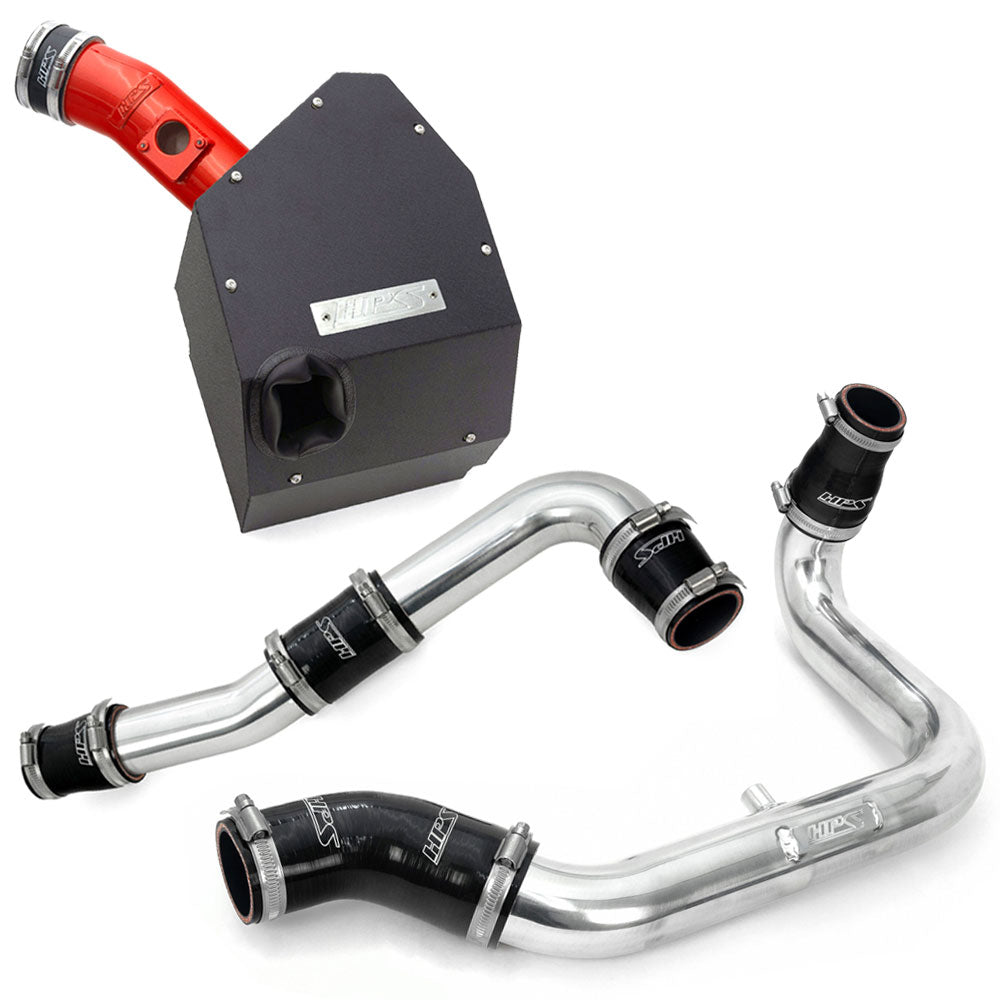 827-735R+17-153P HPS Polish/Red Hot/Cold Intercooler Charge Pipe+Air Intake For 23-25 GR Corolla