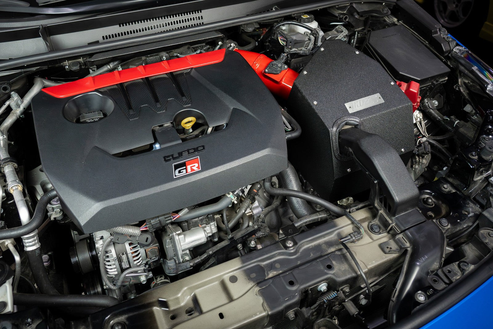 827-735WB+17-153WB HPS Black Hot/Cold Intercooler Charge Pipe+Air Intake For 23-25 GR Corolla 1.6L