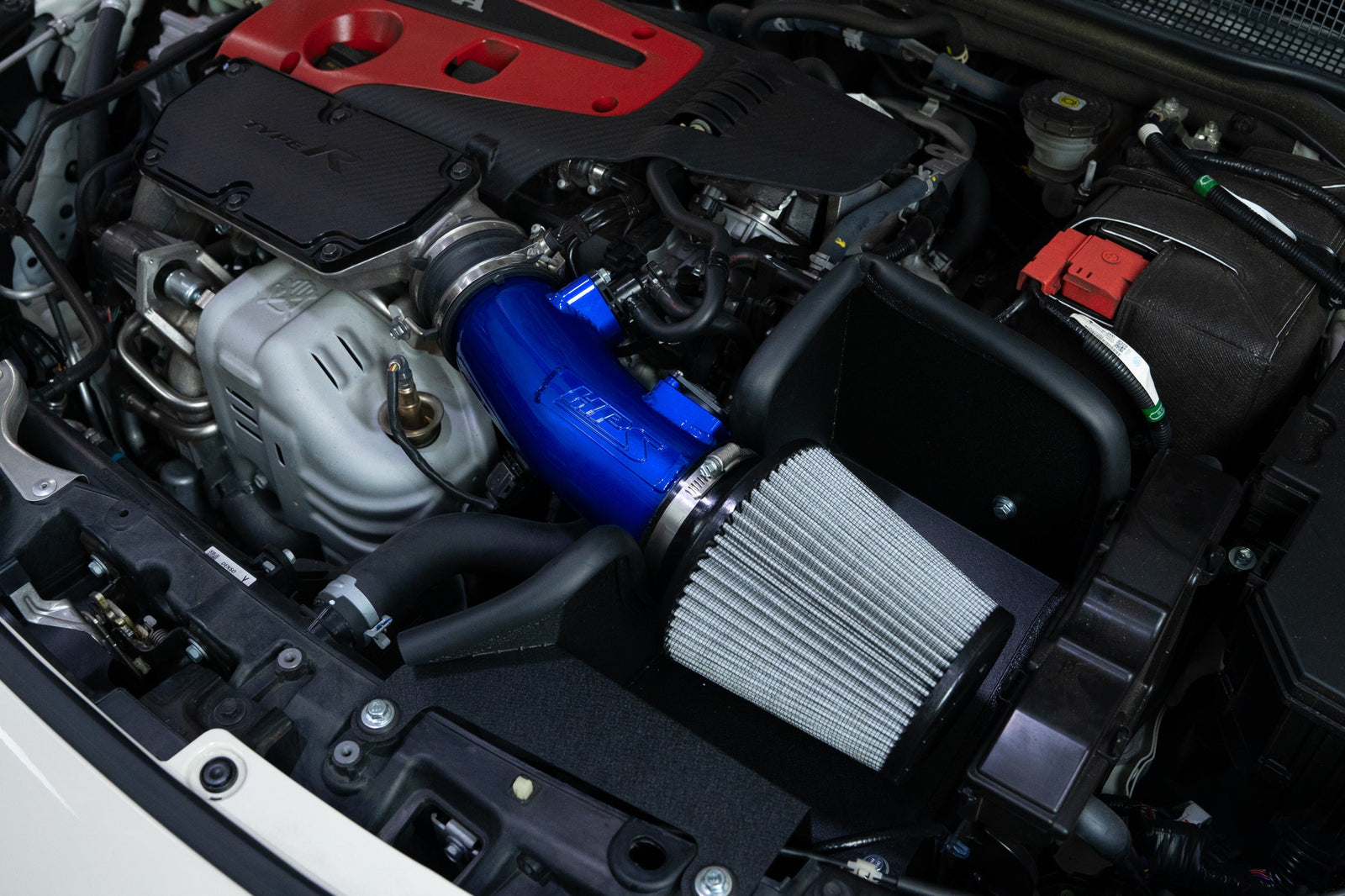 827-741BL+17-156P HPS Blue/Polish Air Intake+Charge Pipe Kit For Integra TypeS DE5/Civic TypeR FL5