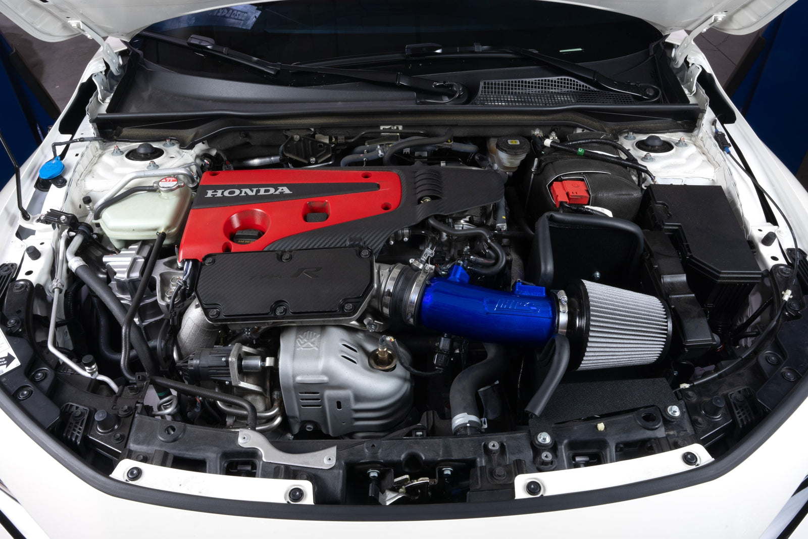 827-741BL+17-156P HPS Blue/Polish Air Intake+Charge Pipe Kit For Integra TypeS DE5/Civic TypeR FL5