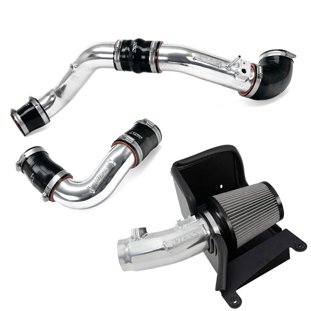 827-741P+17-156P HPS Polish Air Intake+Charge Pipe Kit For Integra TypeS DE5/Civic TypeR FL5