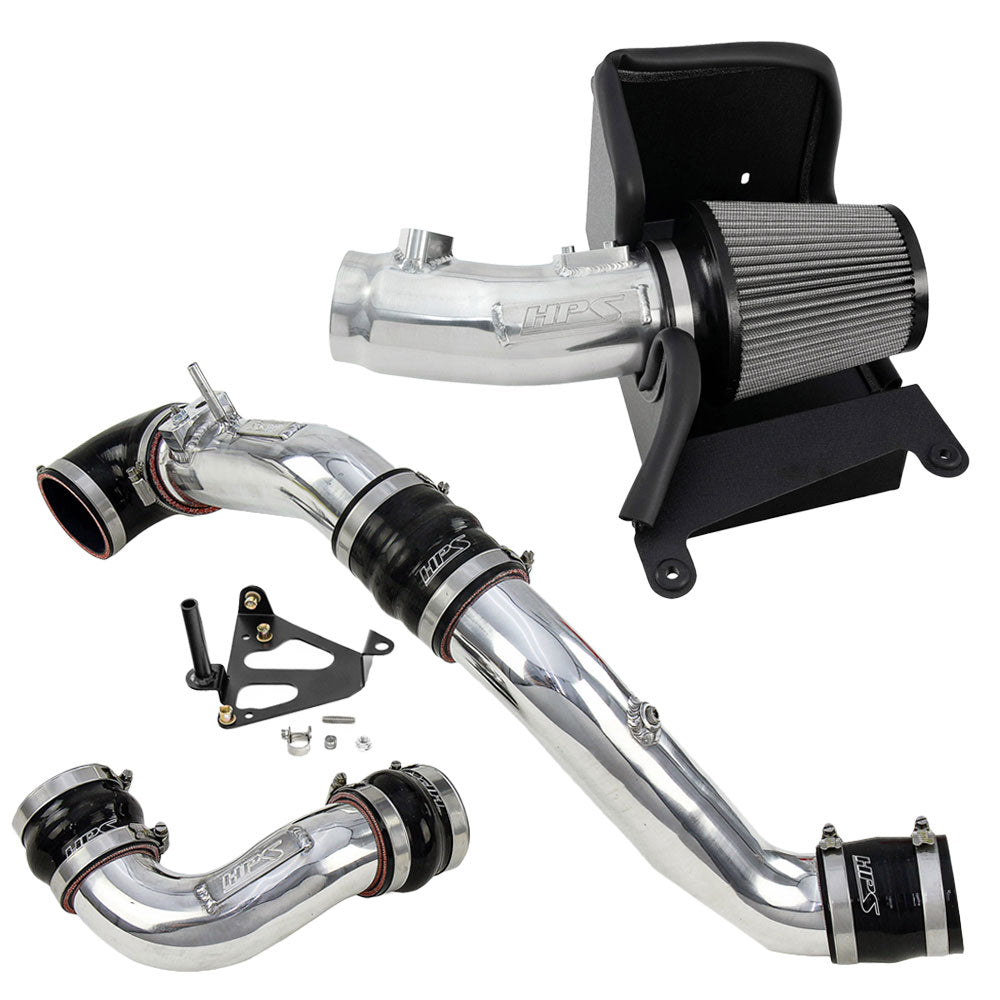 827-741P+17-156P HPS Polish Air Intake+Charge Pipe Kit For Integra TypeS DE5/Civic TypeR FL5