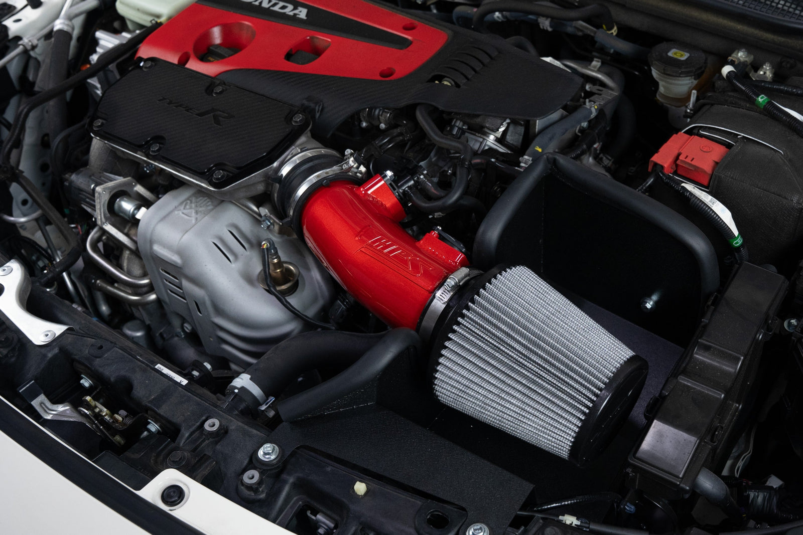 827-741R+17-156P HPS Red/Polish Air Intake+Charge Pipe Kit For Integra TypeS DE5/Civic TypeR FL5