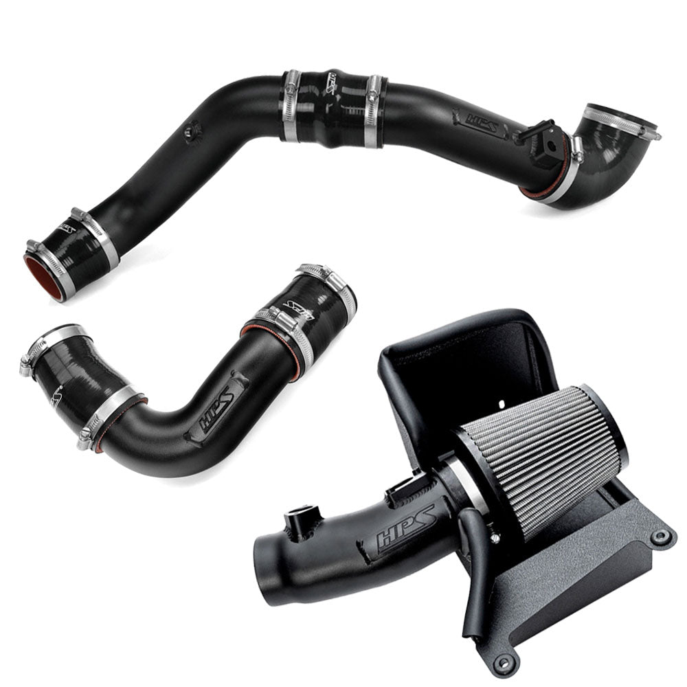 827-741WB+17-156WB HPS Black Air Intake+Charge Pipe Kit For Integra TypeS DE5/Civic TypeR FL5