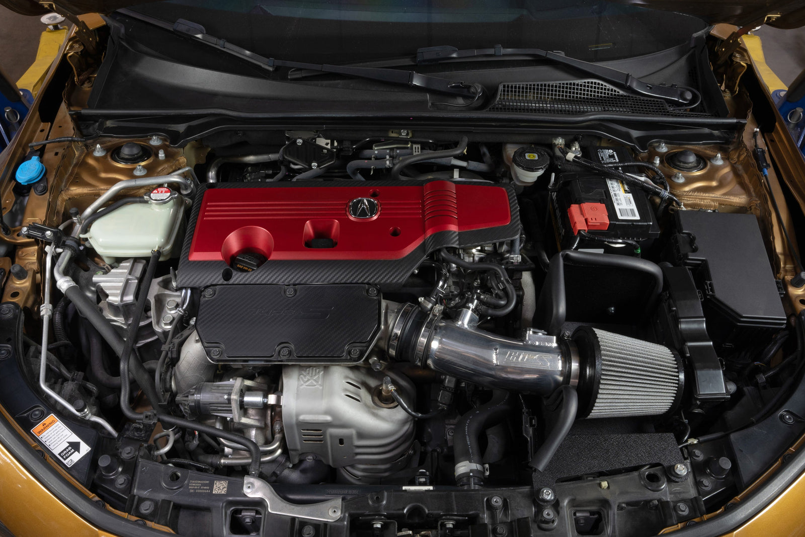 827-741WB HPS Black Shortram Air Intake+Heat Shield For Integra TypeS DE5/Civic TypeR FL5