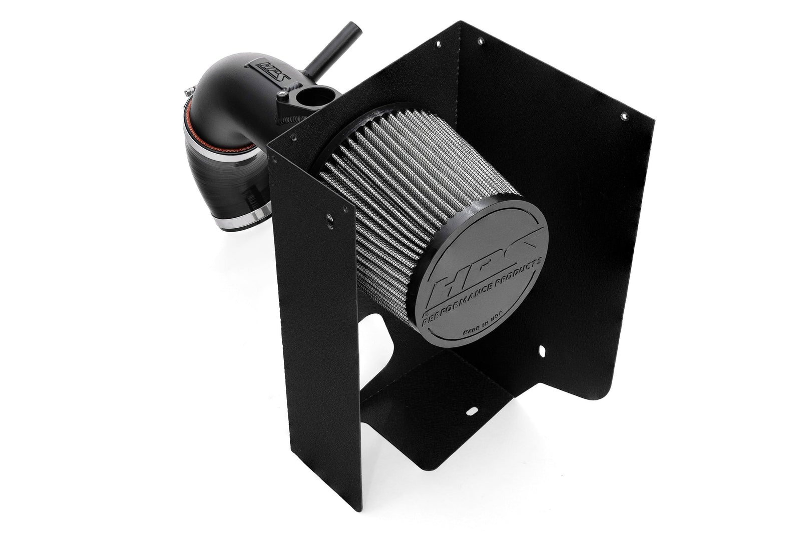 HPS Shortram Air Intake Heat Shield Kit for 19-25 Toyota RAV4 Hybrid / 21-24 RAV4 Prime XA50 SKU 827-768WB, wrinkle black close-up product detail