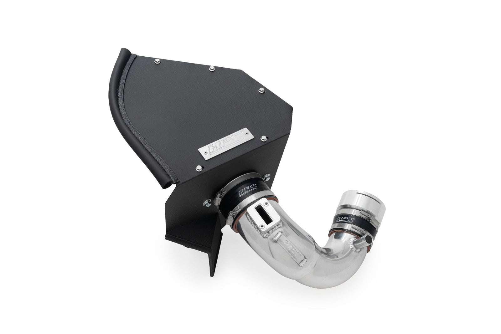 HPS Shortram Air Intake Heat Shield Kit for BMW 22+ M240i / 20+ M340i / 21+ M440i 3.0L Turbo B58 SKU 827-771P, polished product view